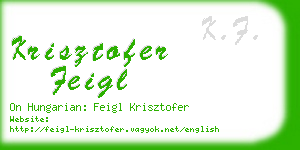 krisztofer feigl business card